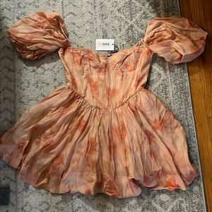 brand new with tags pink corset dress size large
